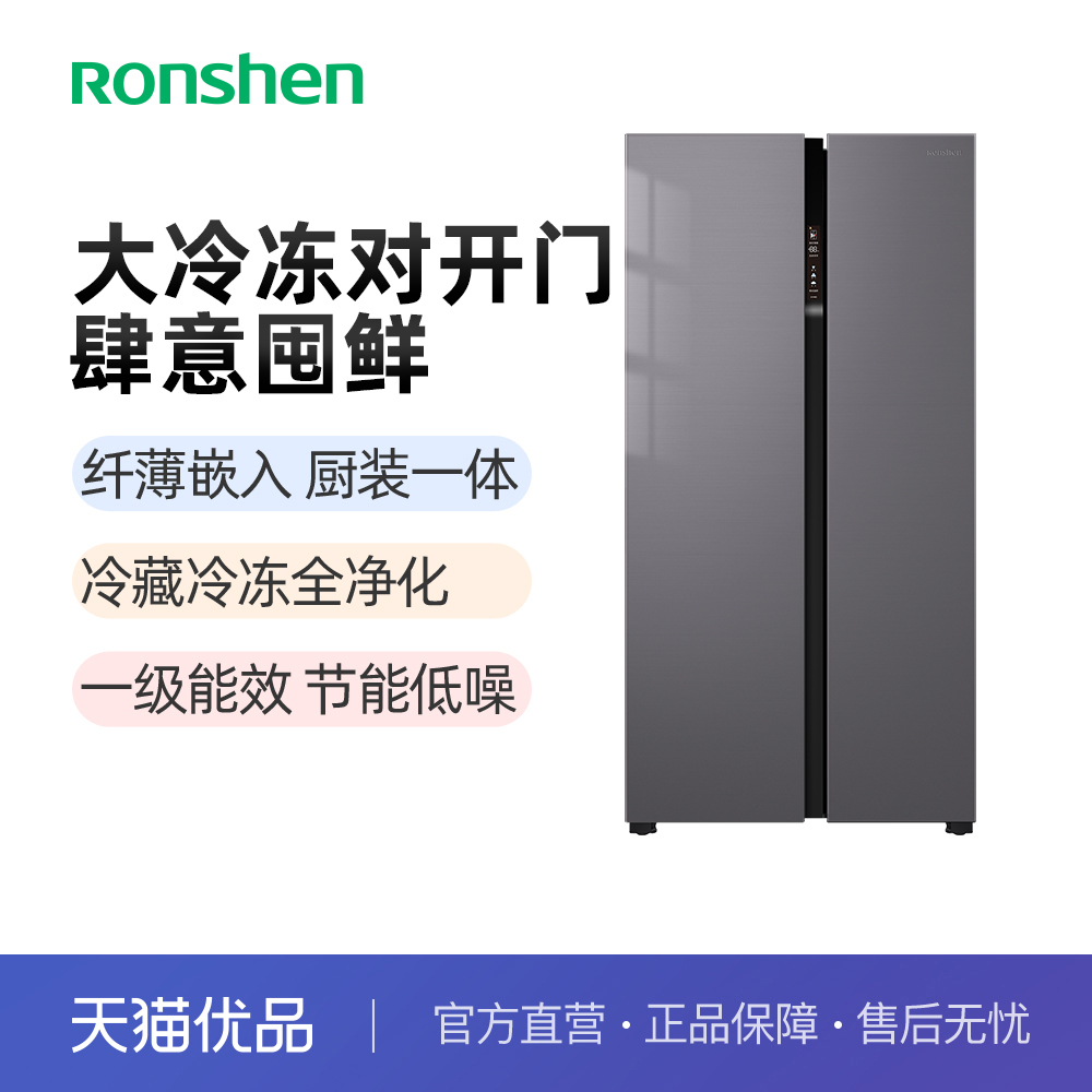 【精品】Ronshen/容声BCD-551WVS2HPG大冷冻对开门冰箱