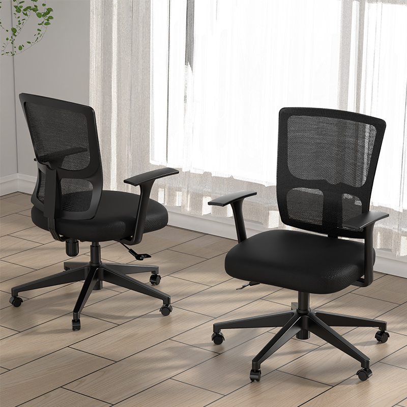 电脑椅简约现代舒适久坐工作办公椅职员靠背会议商务办公室转椅子