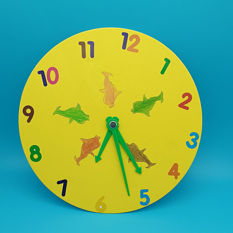 一二年级课外作业手工制作钟表DIY时钟材料包幼儿园创意环保活动