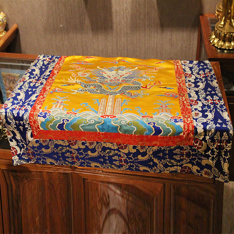 佛桌布方形佛龛龙图案供桌布藏传手工居家寺院佛堂装饰民族佛台布