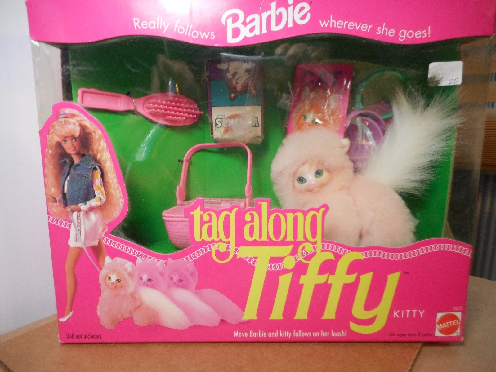 Barbie Tag Along Tiffy Cat 1992 古董芭比娃娃 可爱宠物猫咪