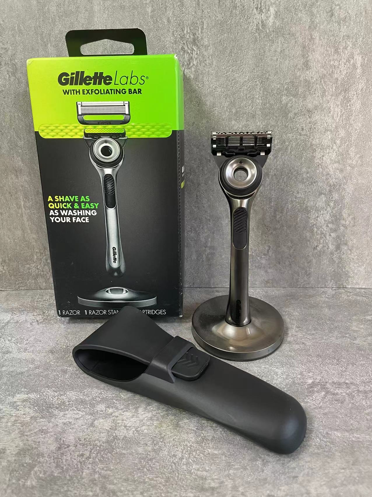进口吉列Gillette labs系列极光系列5层手动男士剃须刀送硅胶套