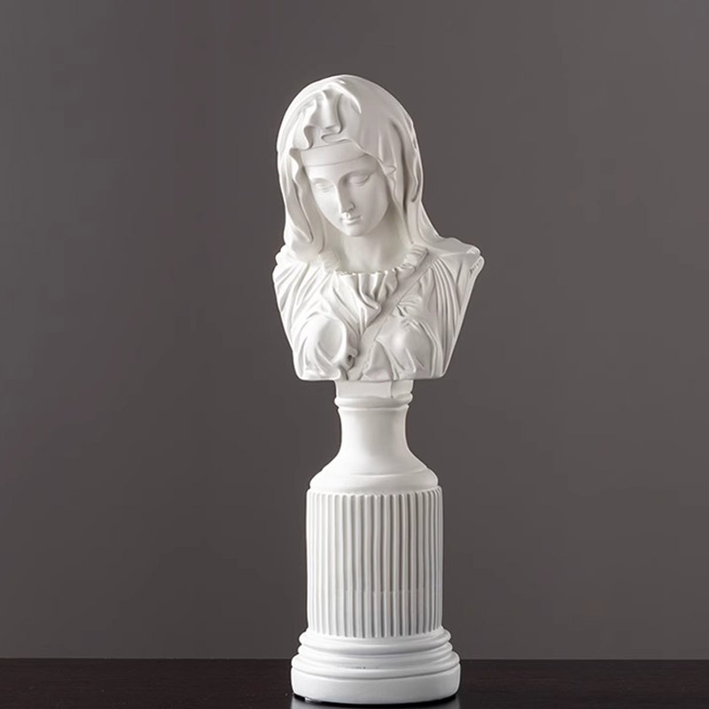 古罗马欧式圣母大力神天使素描石膏雕塑艺术人物摆件样板间软装饰