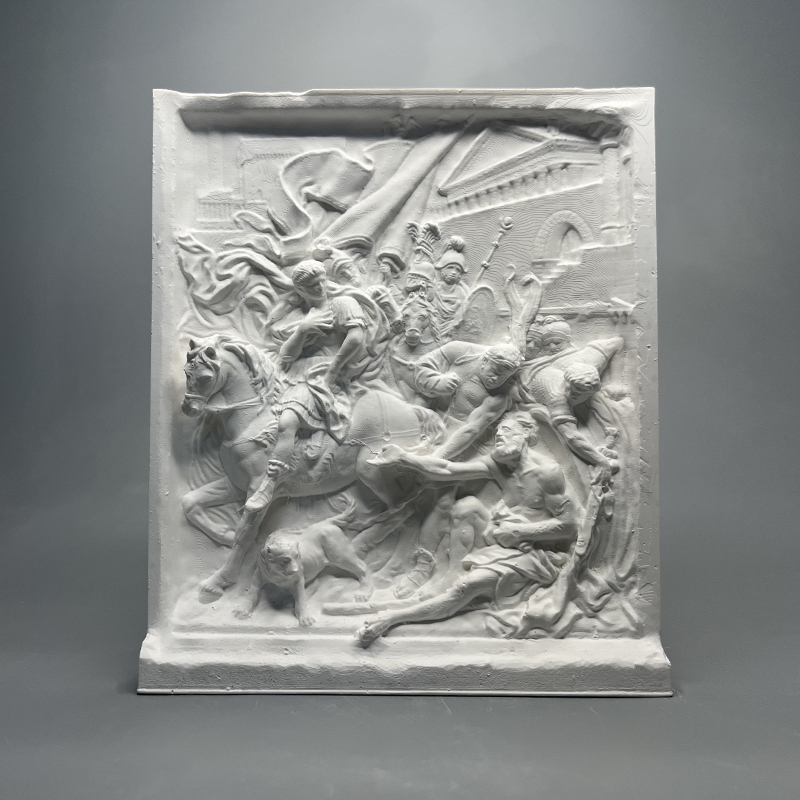 北欧ins风复古罗马浮雕人物石膏像雕塑家居软装摆件立体版画礼品