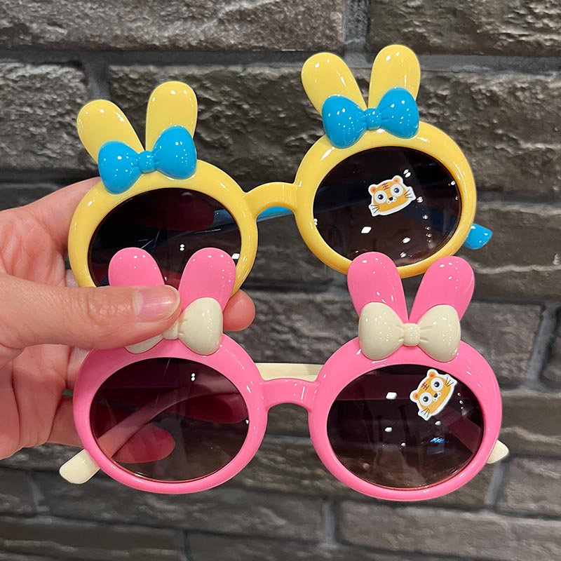 儿童墨镜潮时尚可爱宝宝卡通兔子太阳镜防紫外线女童遮阳防晒眼镜