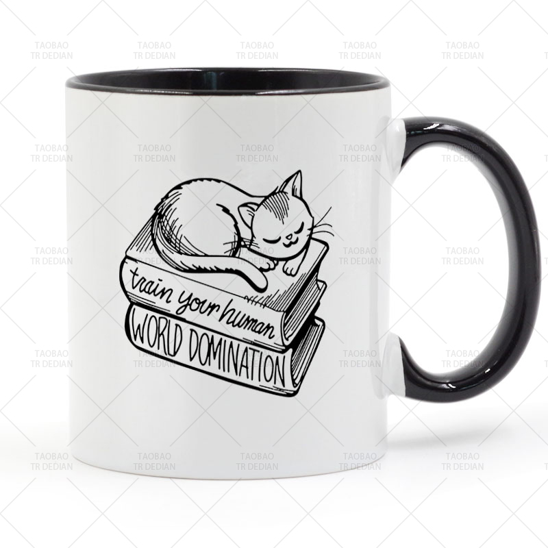 World domination CAT 猫咪陶瓷马克杯水杯杯子