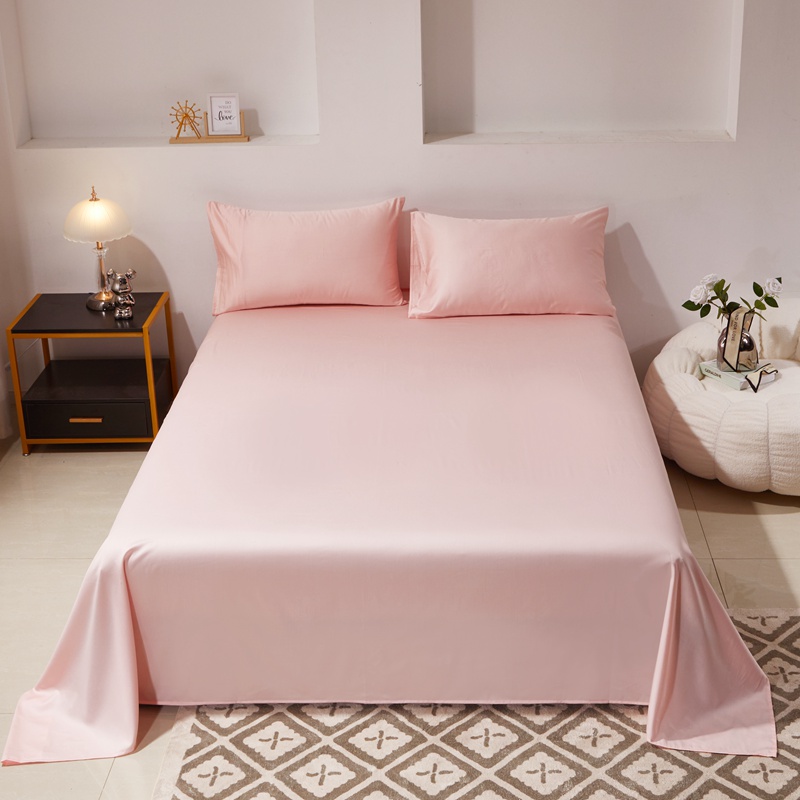 纯棉床单单件100全棉1.5米1.8m床上用品三件套单人宿舍被单枕头套