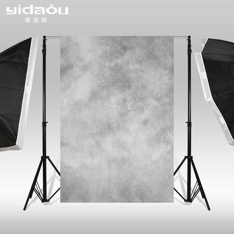 意达欧灰色油画风拍照背景布直播间背景道具3d立体模特拍摄背景美式证件照拍摄背景