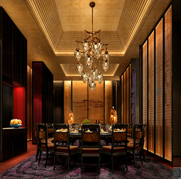 中式风格杭州钓鱼台酒店宴会厅/中餐厅设计方案参考资料