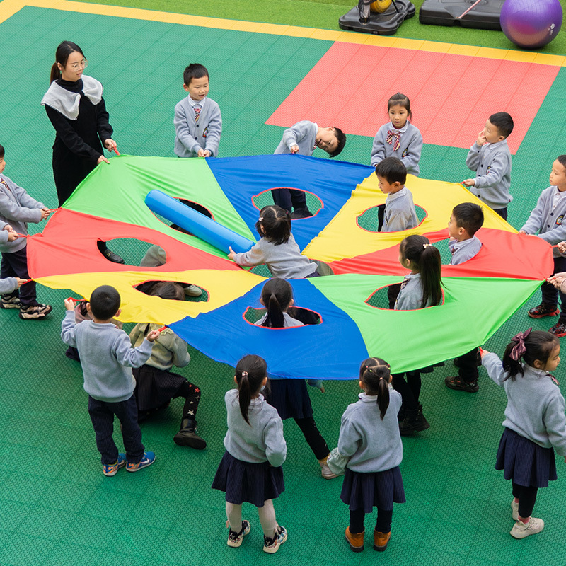 带洞彩虹伞幼儿园打地鼠 户外早教亲子感统训练器材打地鼠彩虹伞