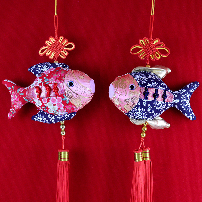 2024年中国结鱼串挂件新年客厅门挂饰春节日布置装饰用品年年有鱼
