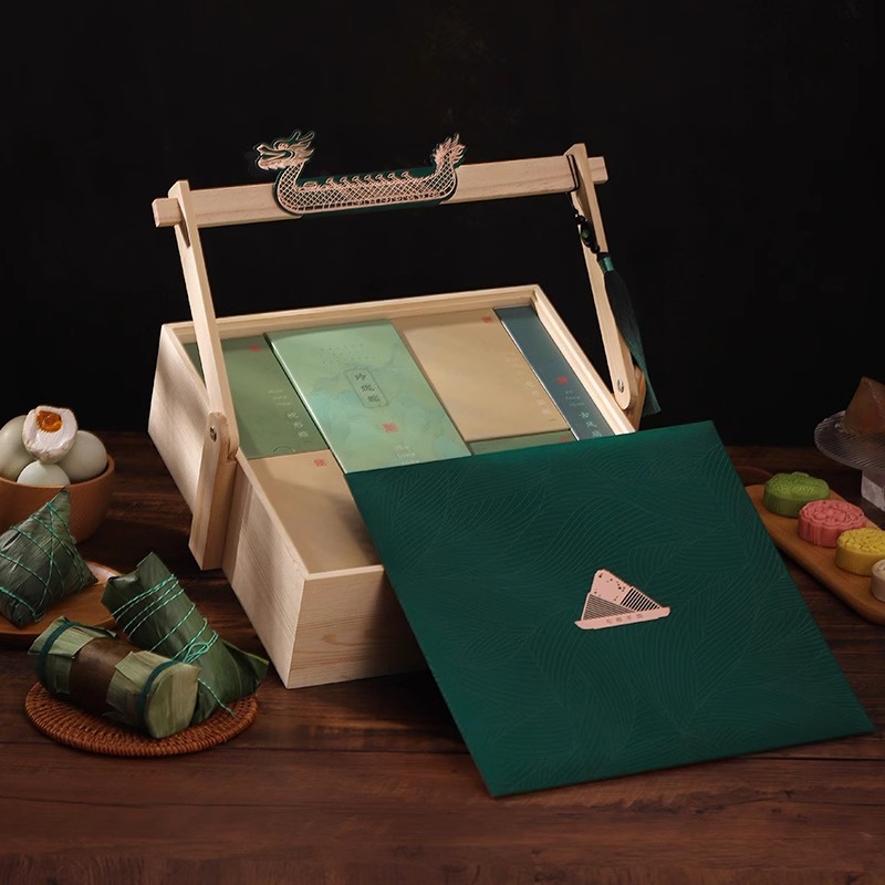 端午节竹筒粽子包装盒通用水果和果子烘焙糕点酒店礼品盒雕刻LOGO