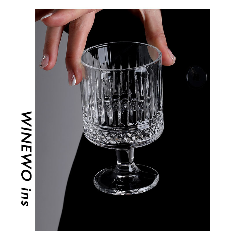 {南园春半 风和闻马}中古杯vintage酒杯美式水晶玻璃高脚杯子红酒