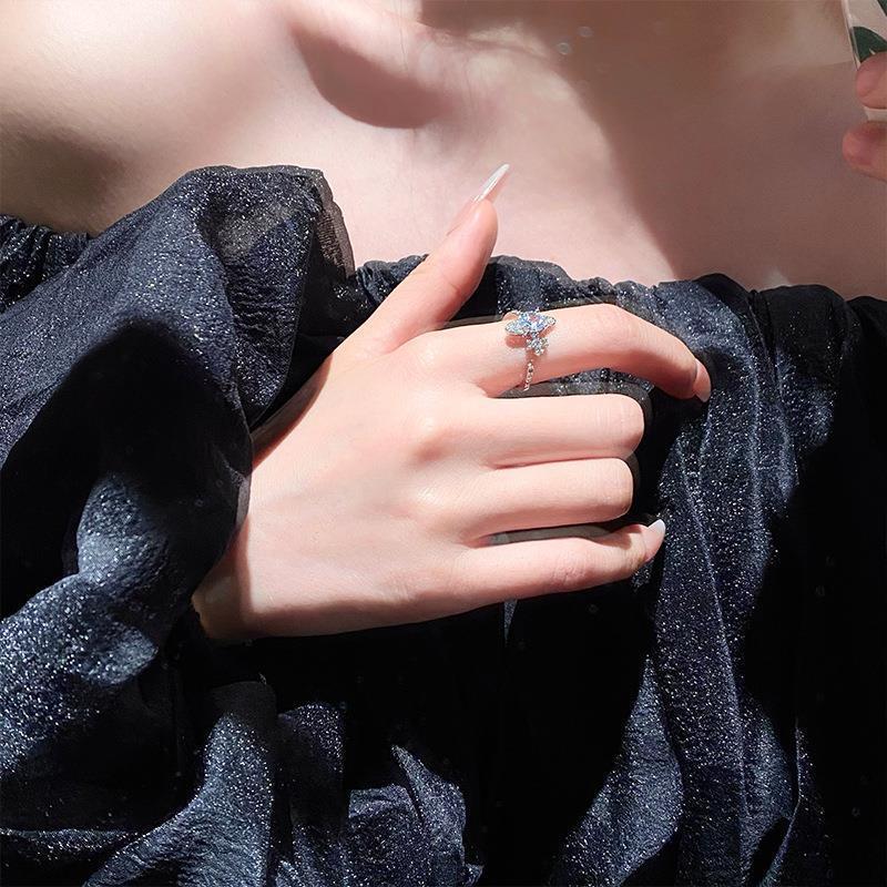 星球几何戒指女韩版时尚个性ins风开口指环气质优雅炫彩食指戒潮