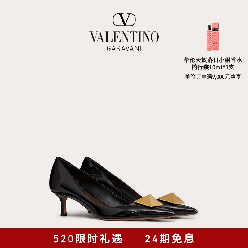 【24期免息】华伦天奴VALENTINO女士 ONE STUD 漆皮高跟鞋