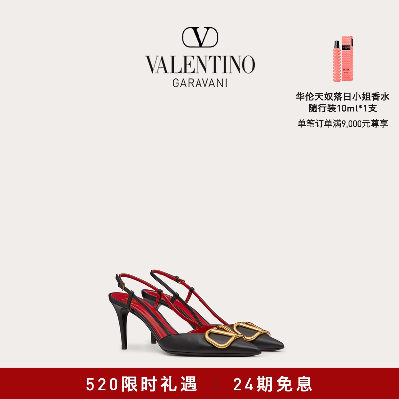 【24期免息】华伦天奴VALENTINO女士VLOGO SIGNATURE小牛皮高跟鞋