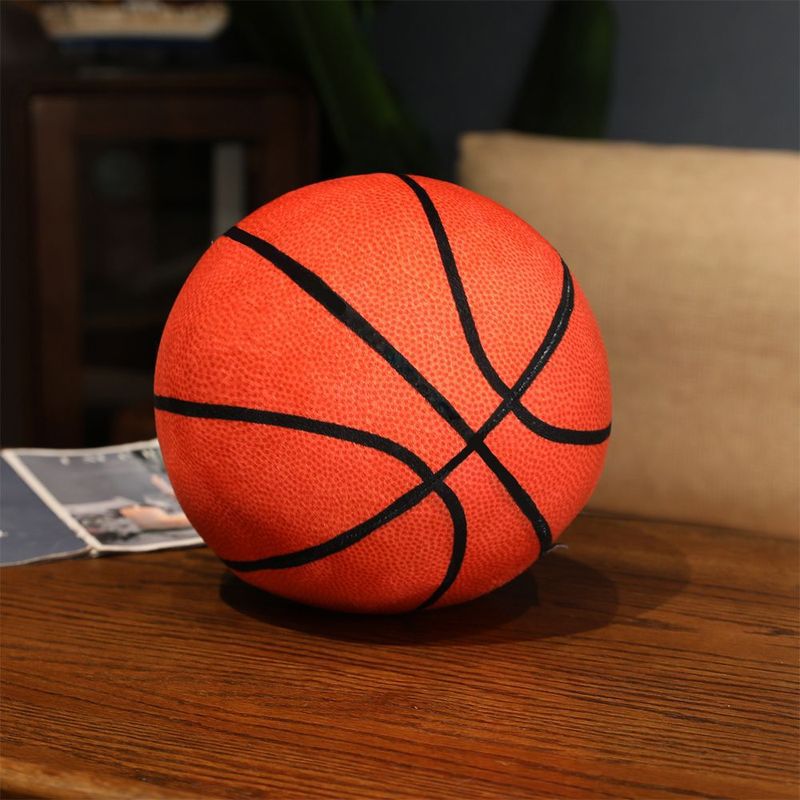 毛绒玩具3dg印花仿真篮球抱枕家居摆件儿童游戏节目活动礼品