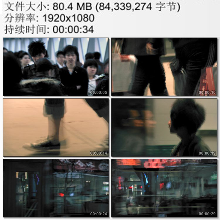 北京西单商业街人群背包特写 户外电梯 过街天桥高清实拍视频素材