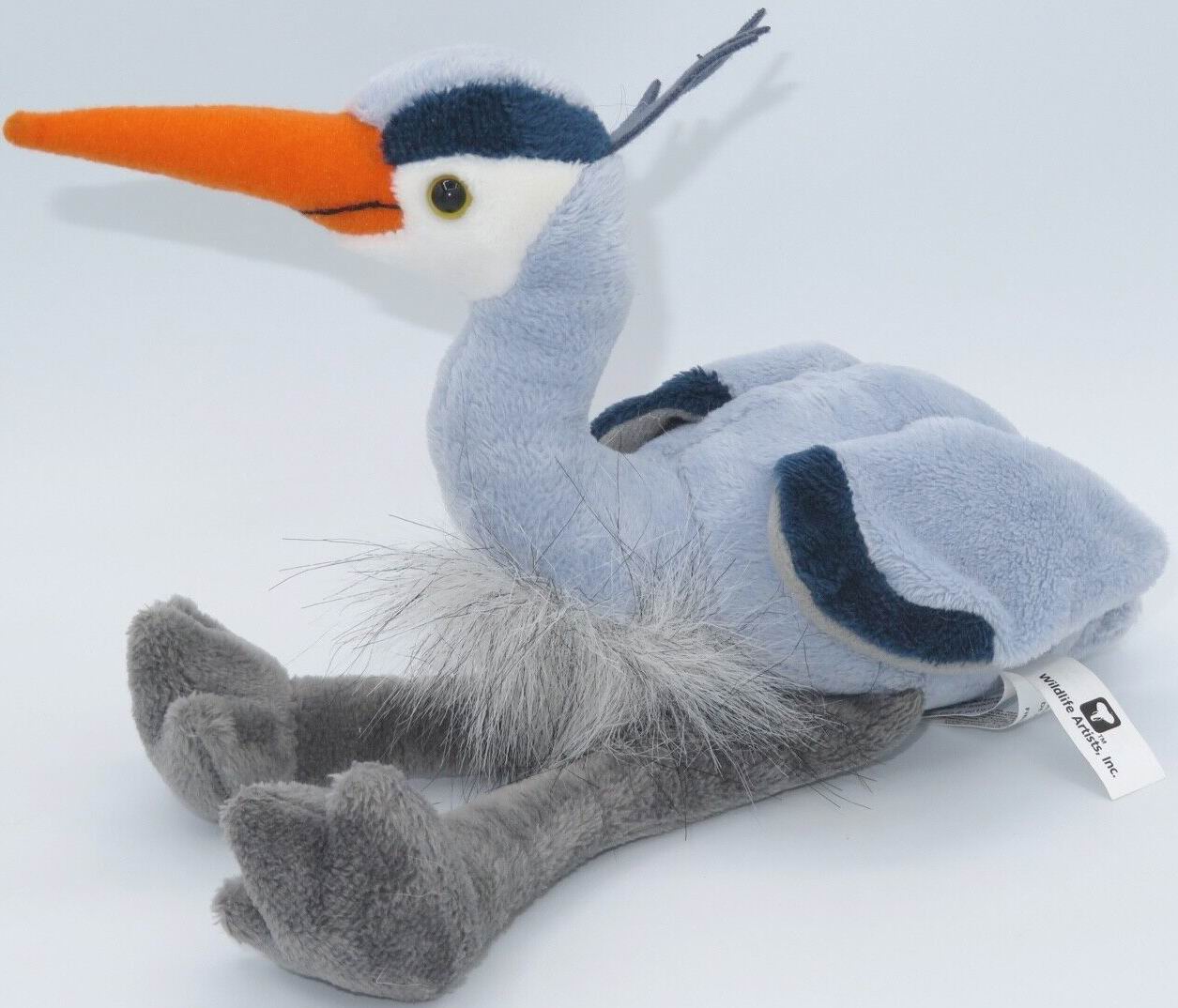 （代购）美国wildlife artists仿真大蓝鹭heron毛绒玩具公仔
