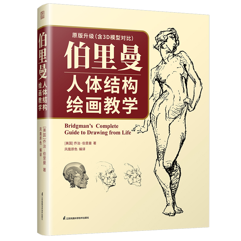 正版 伯里曼人体结构绘画教学 新增人体不同部位3D模型图可搭配素描描摹本 人体绘画素描指南 伯里曼、素描、速写临摹练习书
