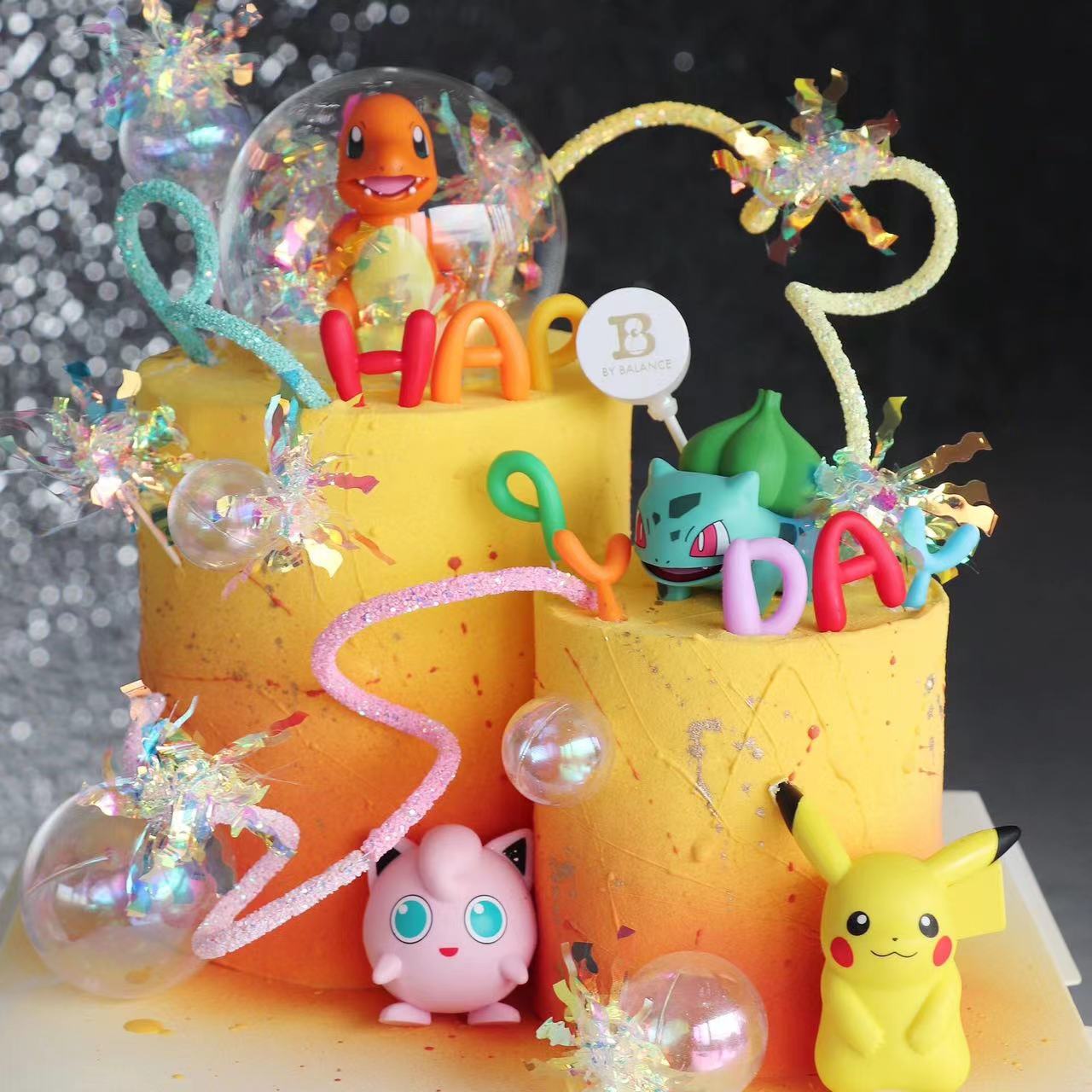 卡通神奇宝贝宠物蛋糕装饰摆件皮卡丘妙蛙种子甜品台烘焙装扮插件