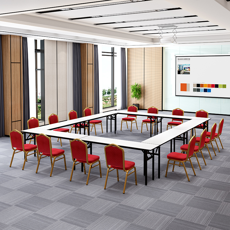 教育机构培训桌椅组合双人折叠长条桌学生课桌小型会议桌简约现代