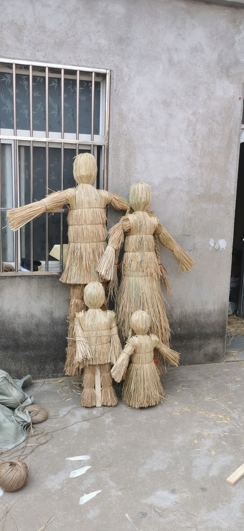 稻草工艺品制作稻草人手工编织大型雕塑景区摆件丰收节定制包邮