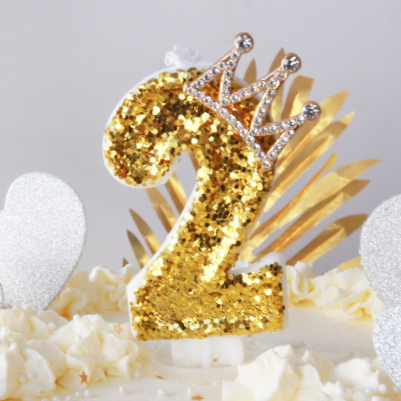 皇冠创意数字蜡烛18岁儿童生日派对60大寿结婚周岁蛋糕装饰品