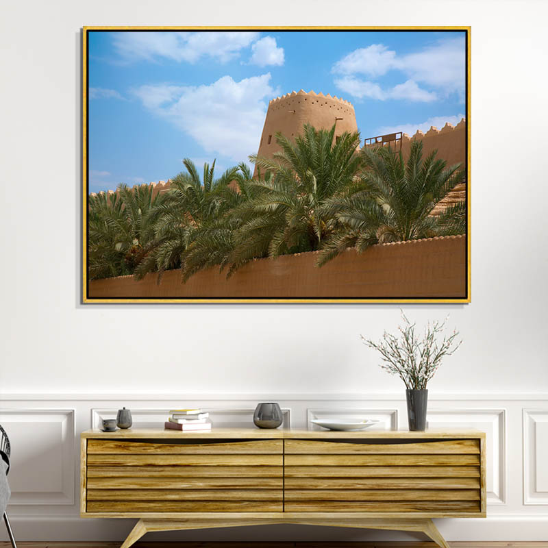 阿拉伯尼兹瓦城堡装饰画沙特中东风景摄影墙面挂画餐厅民宿样版间