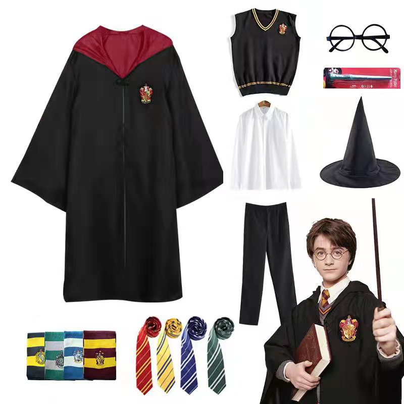哈利衣服cos服全套波特学院长袍儿童魔法袍表演校服装巫师袍周边