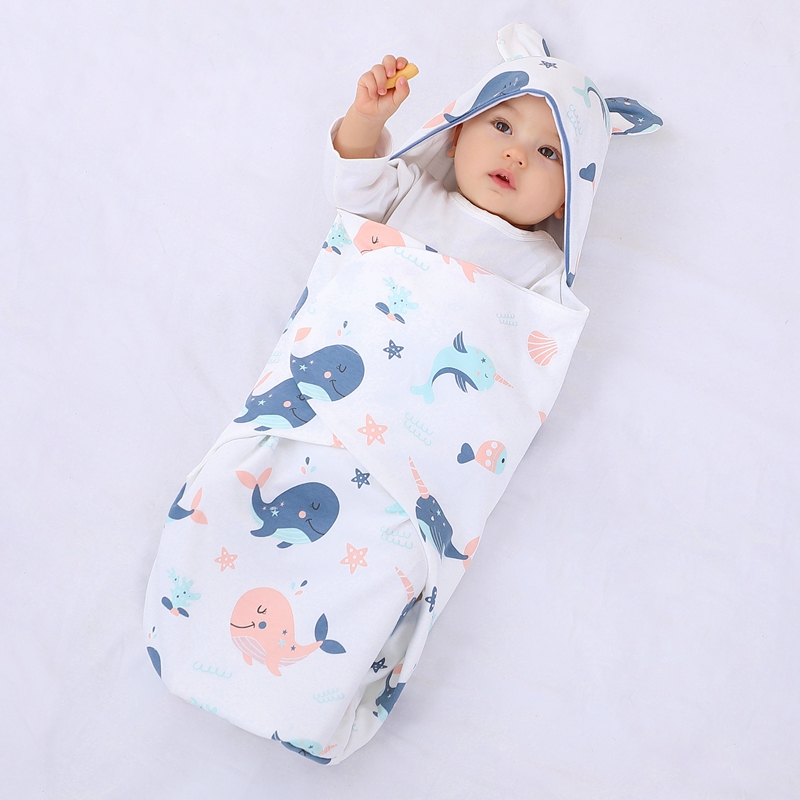 初生婴儿产房包被新生儿抱被蝴蝶襁褓睡袋纯棉春秋季薄款宝宝用品