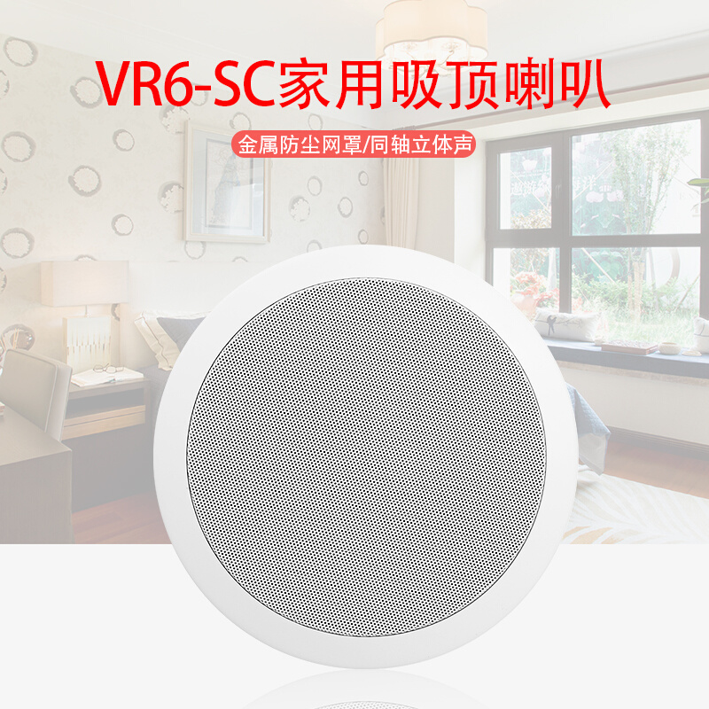 Hivi/惠威VR6-SC吸顶喇叭套装家庭影院音响家用嵌入式背景音乐音