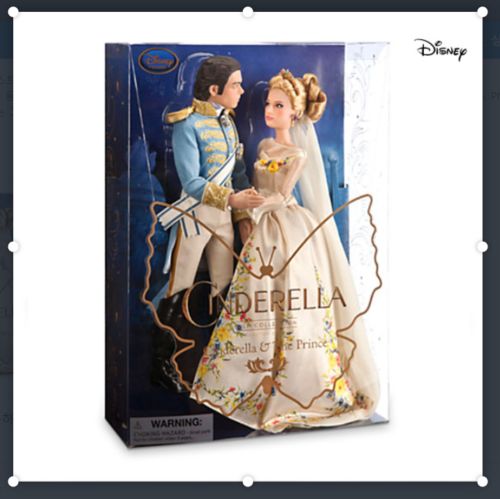Disney Cinderella 迪士尼真人电影灰姑娘公主王子婚礼婚纱娃娃