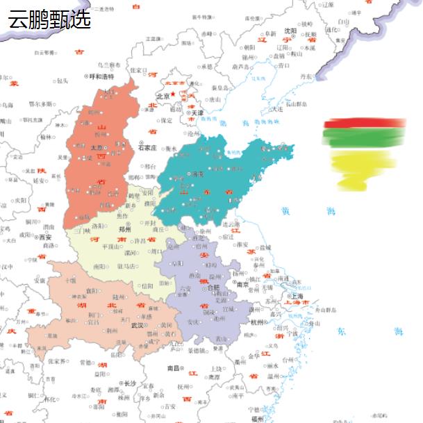 旅行地图标记墙中国游可上色填色涂鸦线稿DIY地图墙贴装饰画海报
