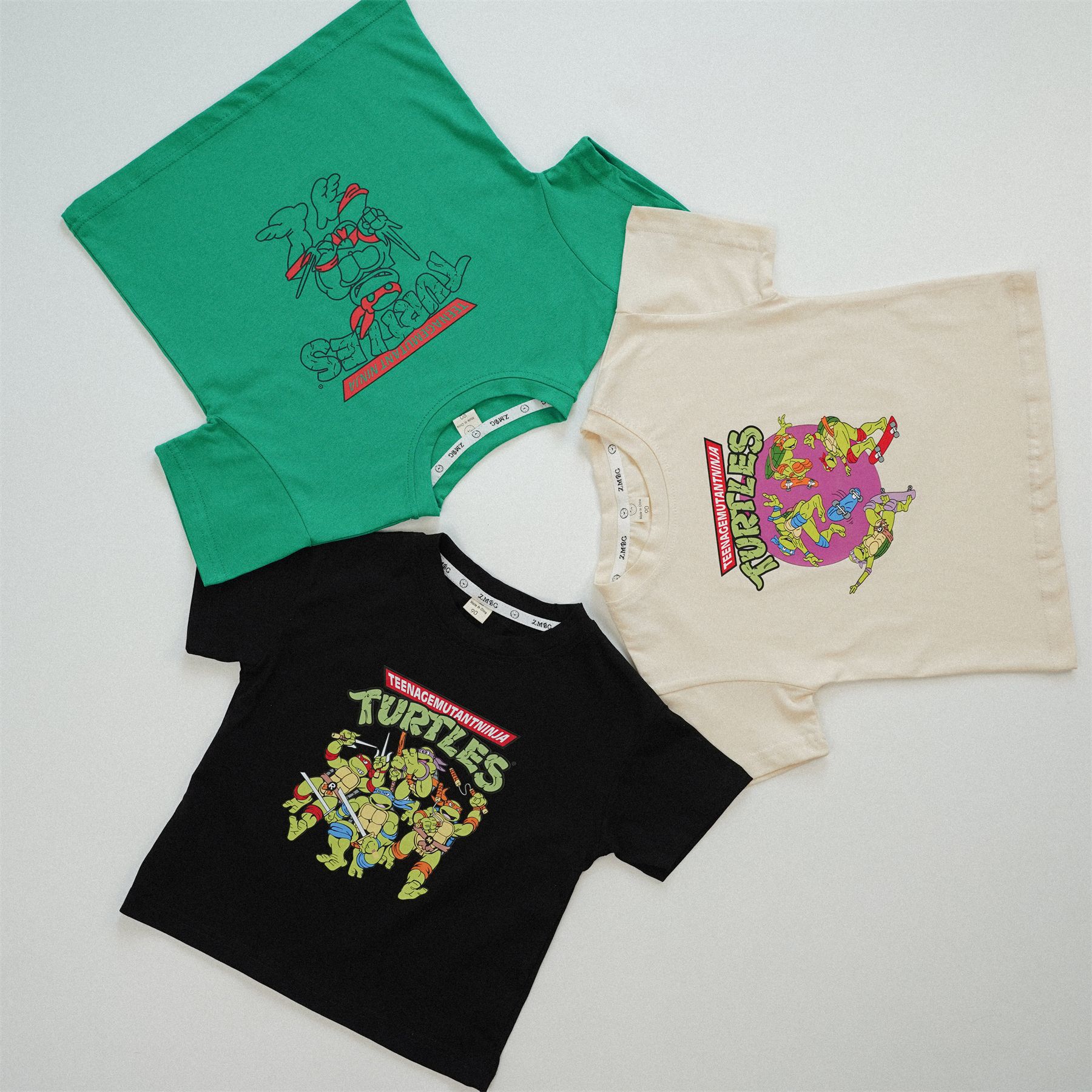 日系童装忍者神龟儿童 夏天衣服男童 T恤短袖T恤 卡通动漫新款