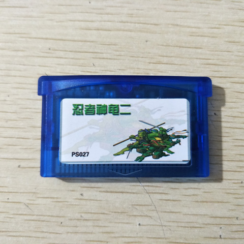 GBA游戏卡带 忍者神龟2并肩作战 64M/英文/芯片记忆