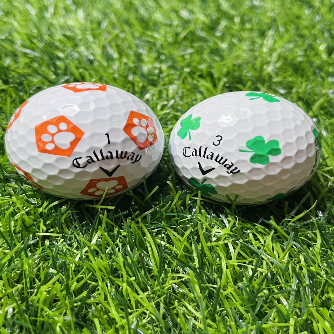 卡拉威callaway高尔夫球三线足球石墨烯二三四层球下场优质二手球
