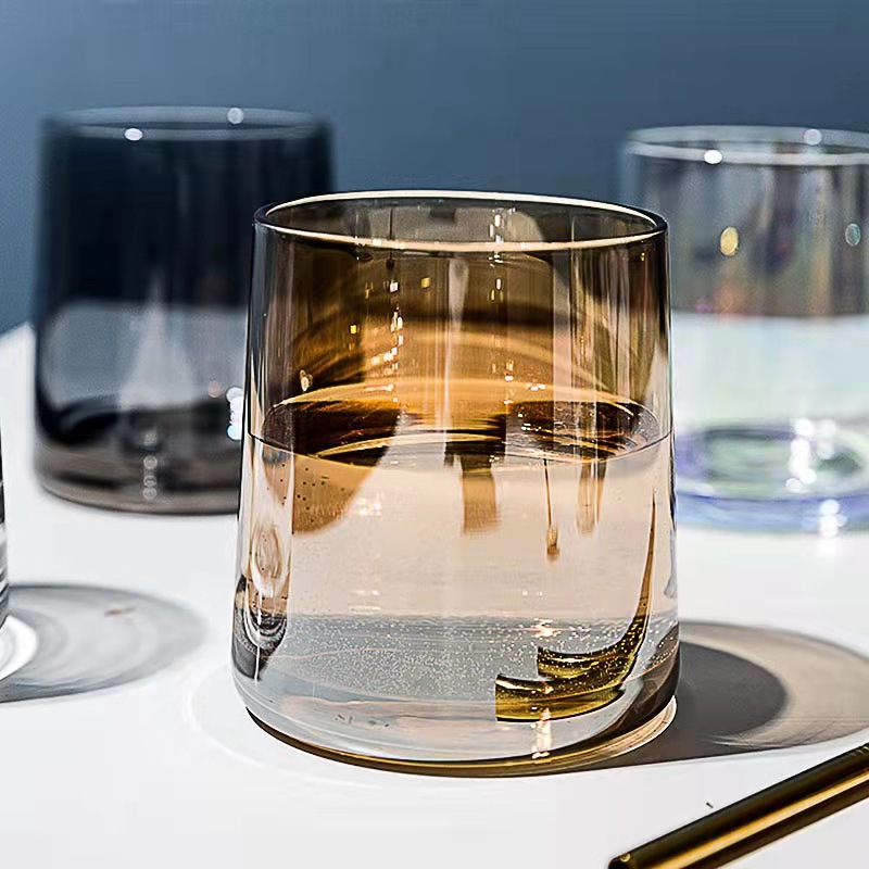 高颜值日式玻璃杯家用喝水杯子茶杯大容量威士忌酒杯啤酒杯