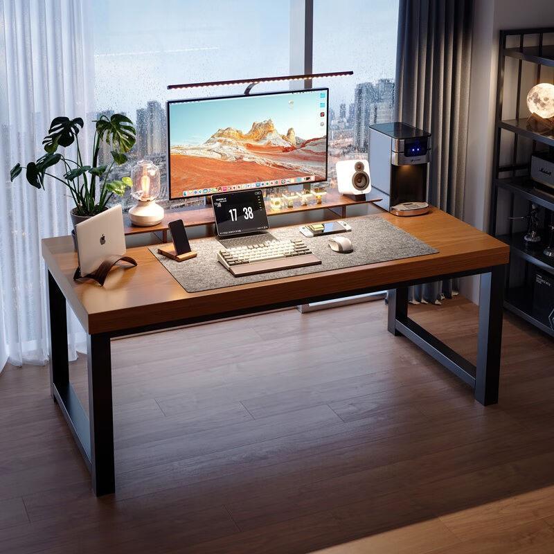 电脑桌台式家用简约转角办公文件柜一体桌椅办公室简易桌子