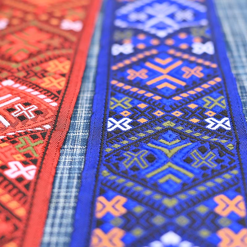 广西壮族壮锦纹样文化图案元素花边织带 DIY民族服饰配饰面料布料