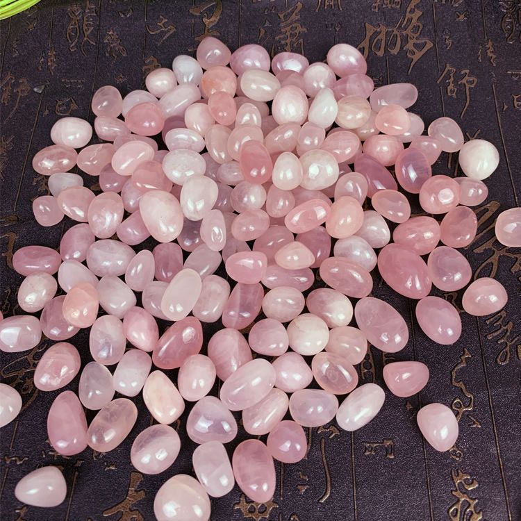 雨花石天然鹅卵石园艺粉红色小石头多肉铺面石花盆栽鱼缸装饰粉晶