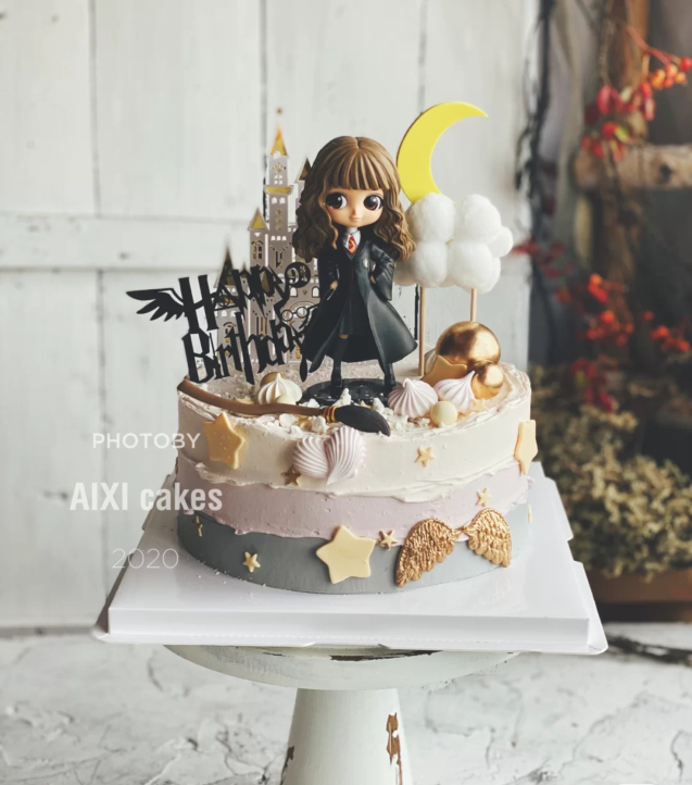 蛋糕装饰摆件 哈利波特赫敏儿童生日蛋糕摆件 魔法主题情景装扮