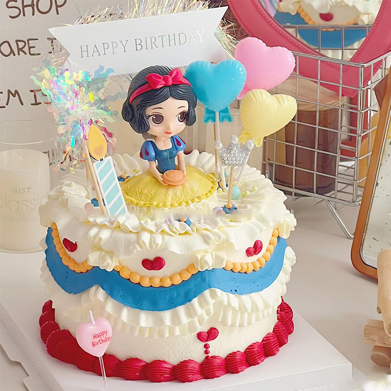 爱莎公主蛋糕迪士尼儿童创意定制女宝周岁生日蛋糕全国同城配送店