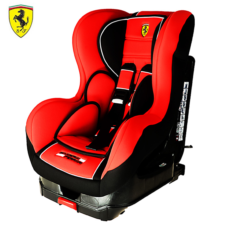 Ferrari法拉利汽车儿童安全座椅小孩1-4岁宝宝傅里欧红色原装进口