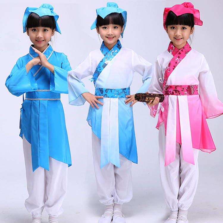 男女童书童演出服儿童舞蹈弟子规国学服幼儿园三字经汉服表演服装