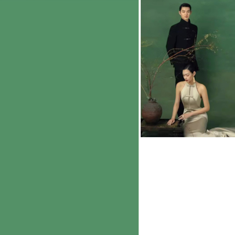 新中式旗袍结婚新款影楼婚纱摄影拍照背景布绿色肌理复古纹理孕妇杂志拍照道具影棚影楼人像产品拍摄MH-1278