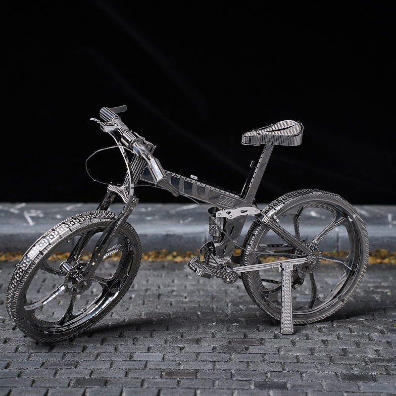 高难度 3D全金属铁艺模型 DIY玩具益智创意立体拼图 山地自行车