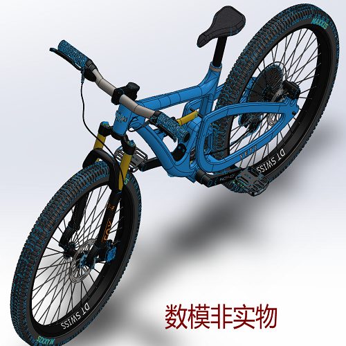 山地自行车山地车3D三维几何数模型Solidworks工程图纸CAD换挡stp