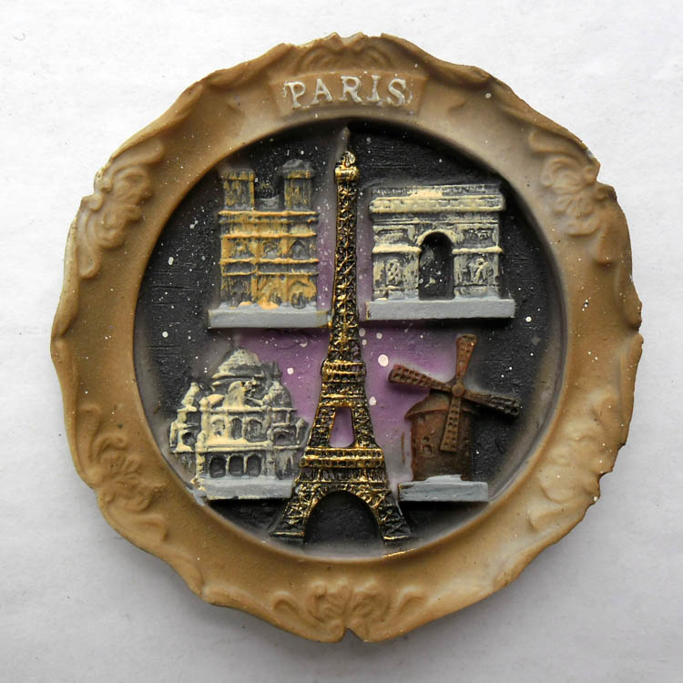 欧洲法国旅游纪念冰箱贴 巴黎著名建筑景点留言贴时尚旅游礼物