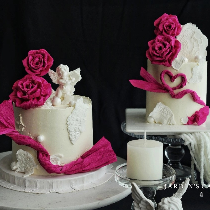 2.14情人节氛围仪式感欧式结婚订婚纪念日婚礼素描硅胶模具蛋糕